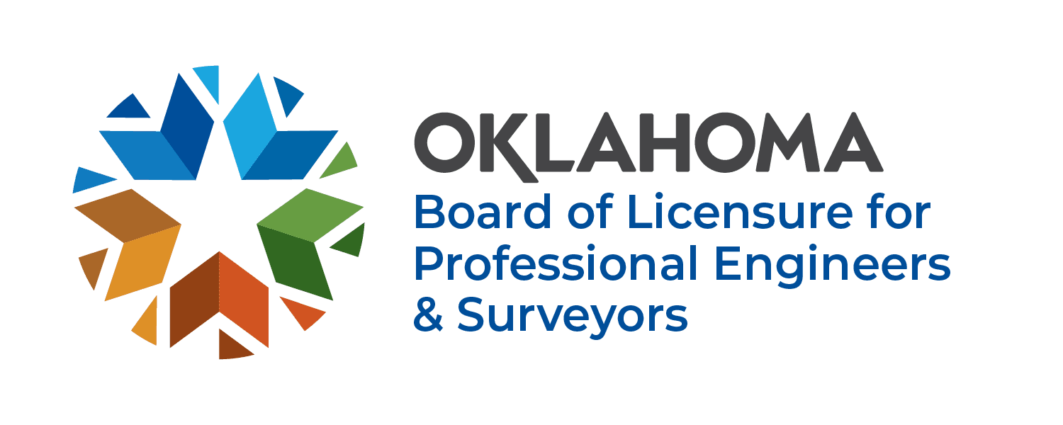 Oklahoma State Board of Licensure for Professional Engineers and Land Surveyors Oklahoma State Board of Licensure for Professional Engineers and Land Surveyors logo